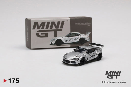 MiniGT 1:64 Pandem Toyota GR Supra V1.0 Silver - MiJo Exclusive #175