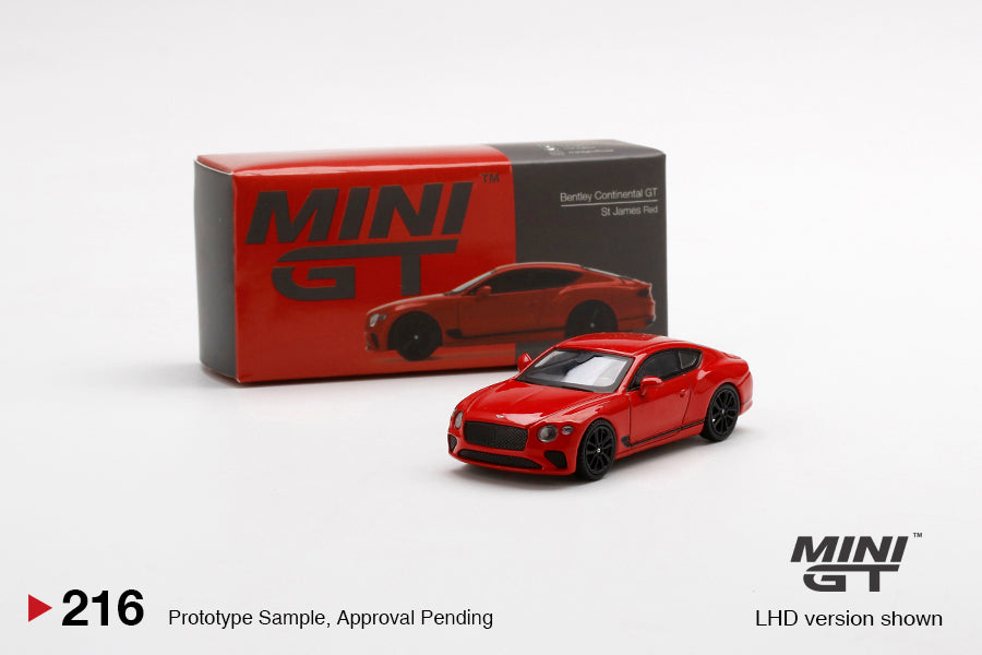 MiniGT 1:64 Bentley Continental GT St James Red - MiJo Exclusive #216