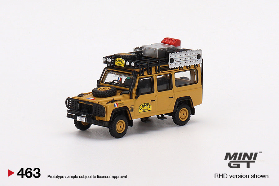 MiniGT 1:64 Land Rover Defender 110 1989 Camel Trophy Amazon Team France – MiJo Exclusive #463