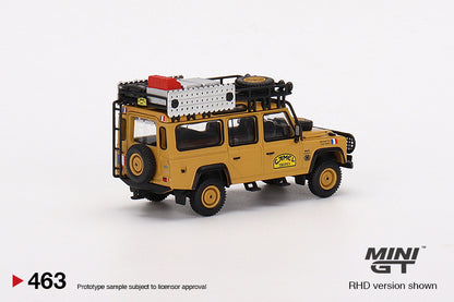 MiniGT 1:64 Land Rover Defender 110 1989 Camel Trophy Amazon Team France – MiJo Exclusive #463