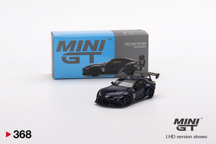 MiniGT 1:64 HKS Toyota GR Supra (A90) Downshift Blue - MiJo Exclusive #368