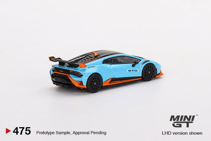 MiniGT 1:64 Lamborghini Huracán STO Blu Laufey – MiJo Exclusive #475