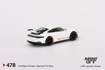 MiniGT 1:64 Porsche 911 (992) GT3 White – MiJo Exclusive #478