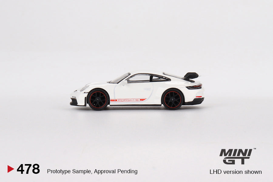 MiniGT 1:64 Porsche 911 (992) GT3 White – MiJo Exclusive #478