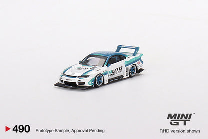 MiniGT 1:64 Nissan LB-Super Silhouette S15 SILVIA Auto Finesse – MiJo Exclusive #490