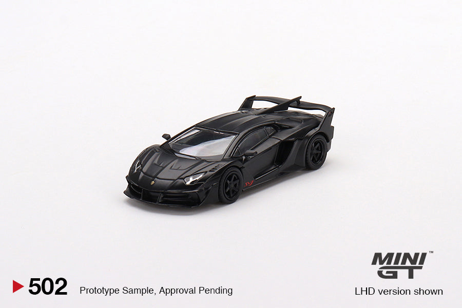 MiniGT 1:64 Lamborghini LB-Silhouette WORKS Aventador GT EVO (Matte Black)- MiJo Exclusive #502