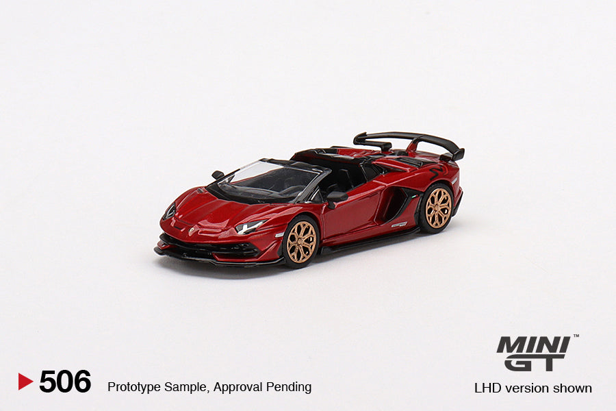 MiniGT 1:64 Lamborghini Aventador SVJ Roadster Rosso Efestos - MiJo Exclusive #506