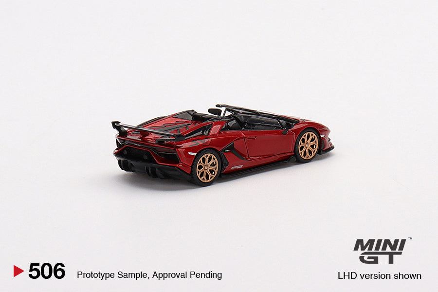 MiniGT 1:64 Lamborghini Aventador SVJ Roadster Rosso Efestos - MiJo Exclusive #506