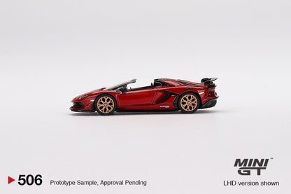 MiniGT 1:64 Lamborghini Aventador SVJ Roadster Rosso Efestos - MiJo Exclusive #506