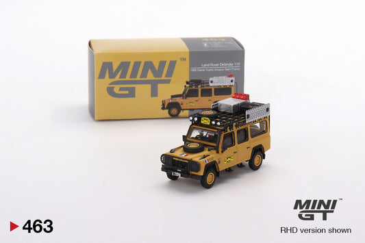 MiniGT 1:64 Land Rover Defender 110 1989 Camel Trophy Amazon Team France – MiJo Exclusive #463