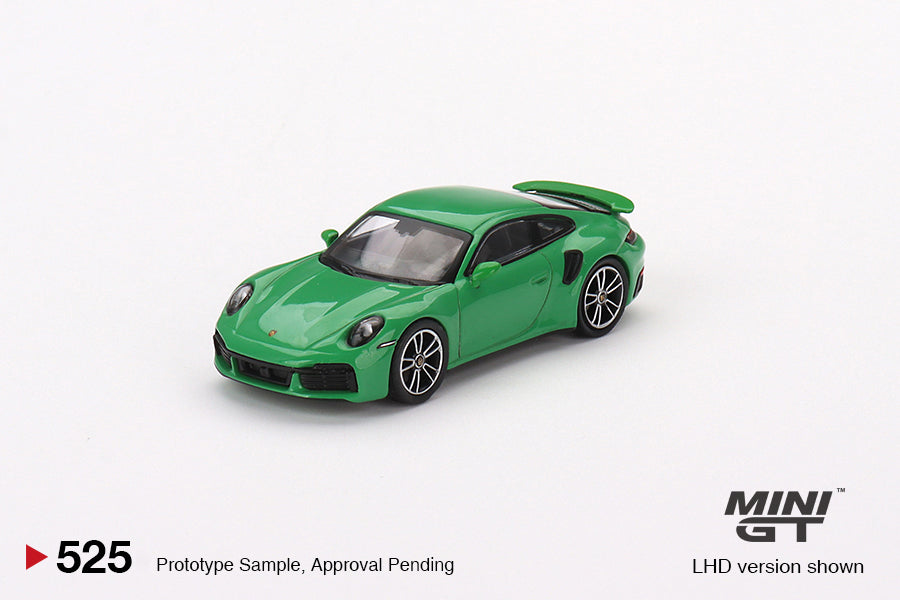 MiniGT 1:64 Porsche 911 Turbo S Python – Green – MiJo Exclusive #525