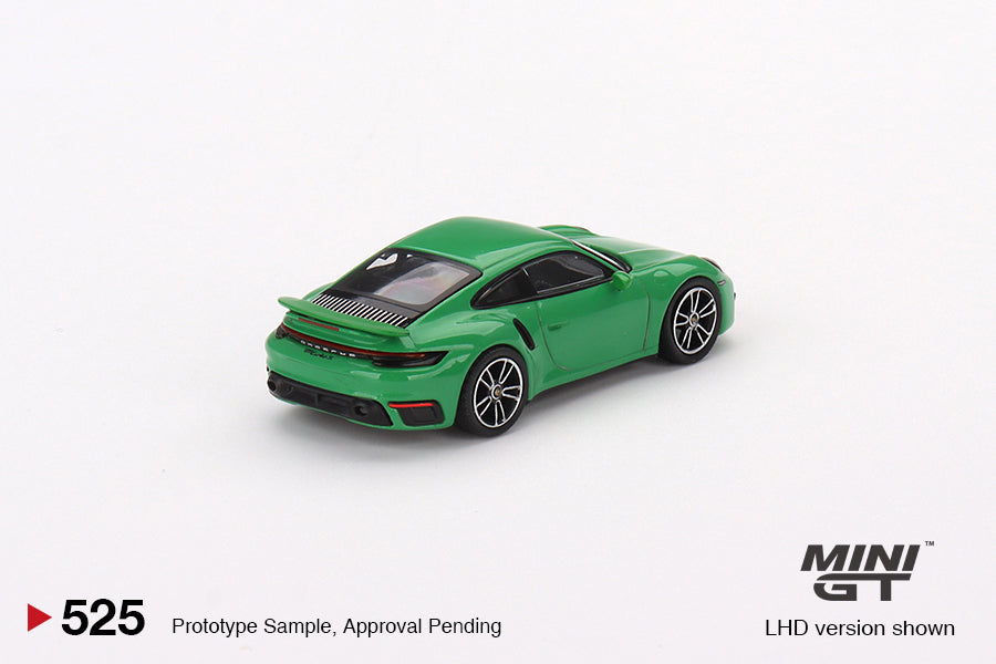 MiniGT 1:64 Porsche 911 Turbo S Python – Green – MiJo Exclusive #525