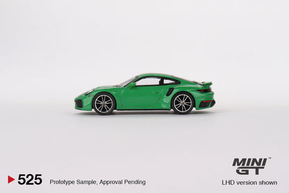 MiniGT 1:64 Porsche 911 Turbo S Python – Green – MiJo Exclusive #525