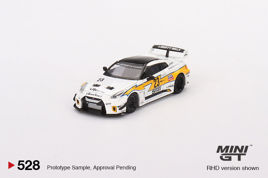 MiniGT 1:64 Nissan LB-Silhouette WORKS GT 35GT-RR Ver.1 LB Racing White – MiJo Exclusive #528