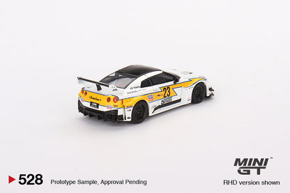 MiniGT 1:64 Nissan LB-Silhouette WORKS GT 35GT-RR Ver.1 LB Racing White – MiJo Exclusive #528