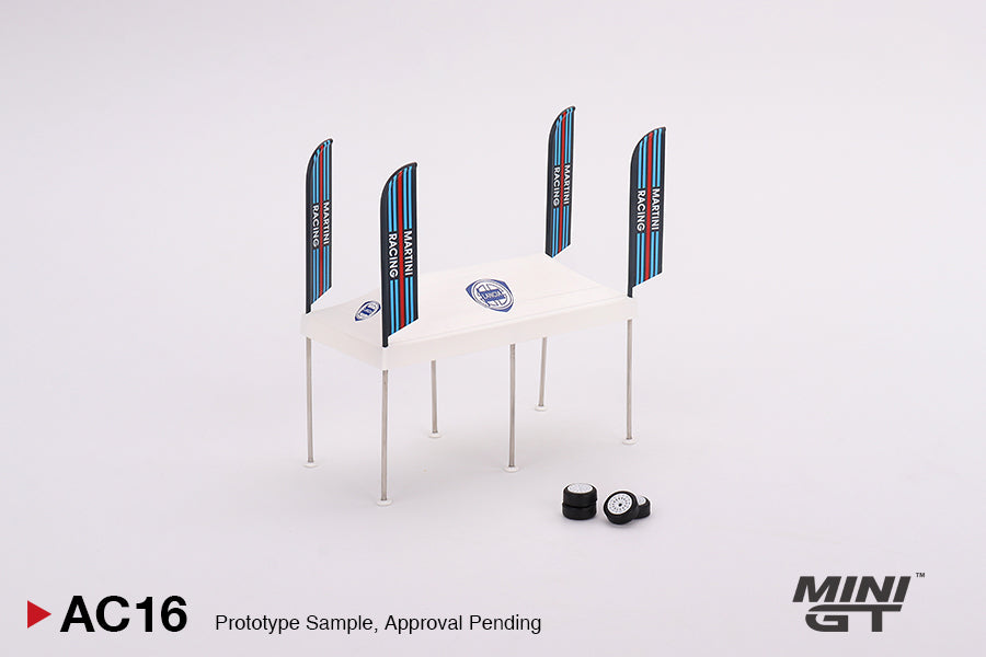 MiniGT 1:64 Paddock Service Tent Set – Martini Racing