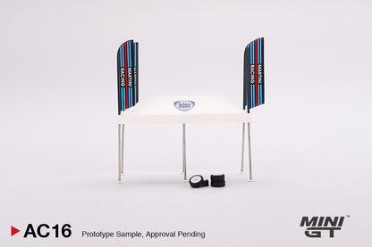 MiniGT 1:64 Paddock Service Tent Set – Martini Racing