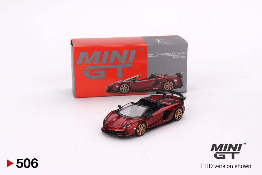 MiniGT 1:64 Lamborghini Aventador SVJ Roadster Rosso Efestos - MiJo Exclusive #506