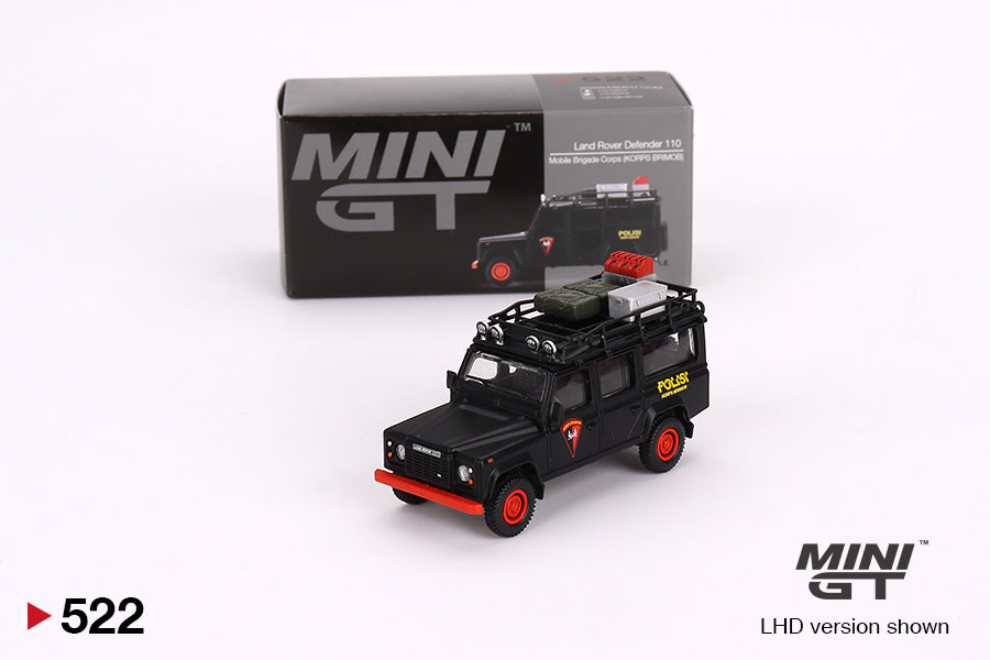 MiniGT 1:64 Land Rover Defender 110 Mobile Brigade Corps (KORPS BRIMOB) - Indonesia Exclusive #522