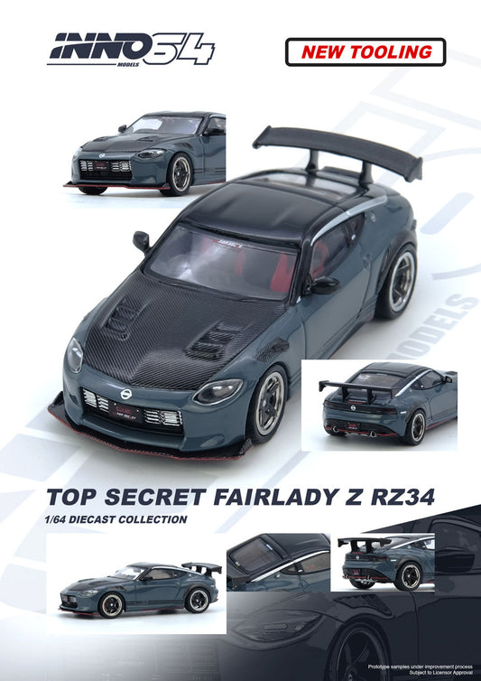 Inno64 1:64 Nissan FAIRLADY Z (RX34) TOP SECRET - Stealth Grey