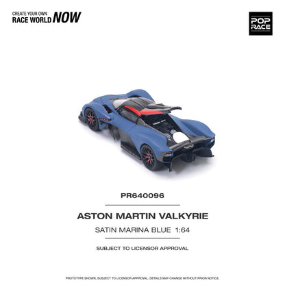 Pop Race 1:64 Aston Martin Valkyrie - Satin Marina Blue