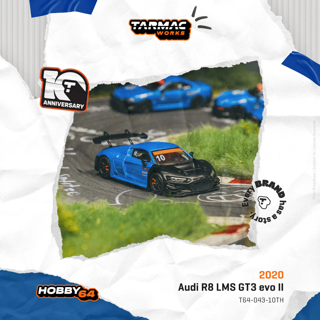 Tarmac Works 1:64 Audi R8 LMS GT3 Evo II - 10th Anniversary Special