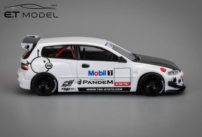ET Model x Model Collect MC 1:64 Pandem Civic EG6 Rocket Bunny - Mobil 1