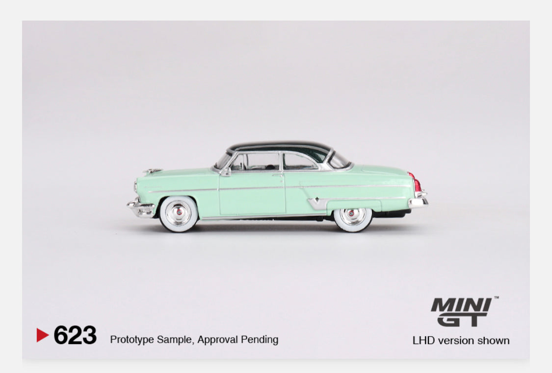 MiniGT 1:64 1954 Lincoln Capri Light Green – MiJo Exclusive #623