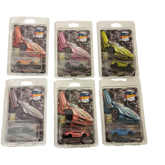 Hot Wheels 1:64 2025 39th Annual Collectors Convention Newsletter Exclusive Lamborghini Full Set