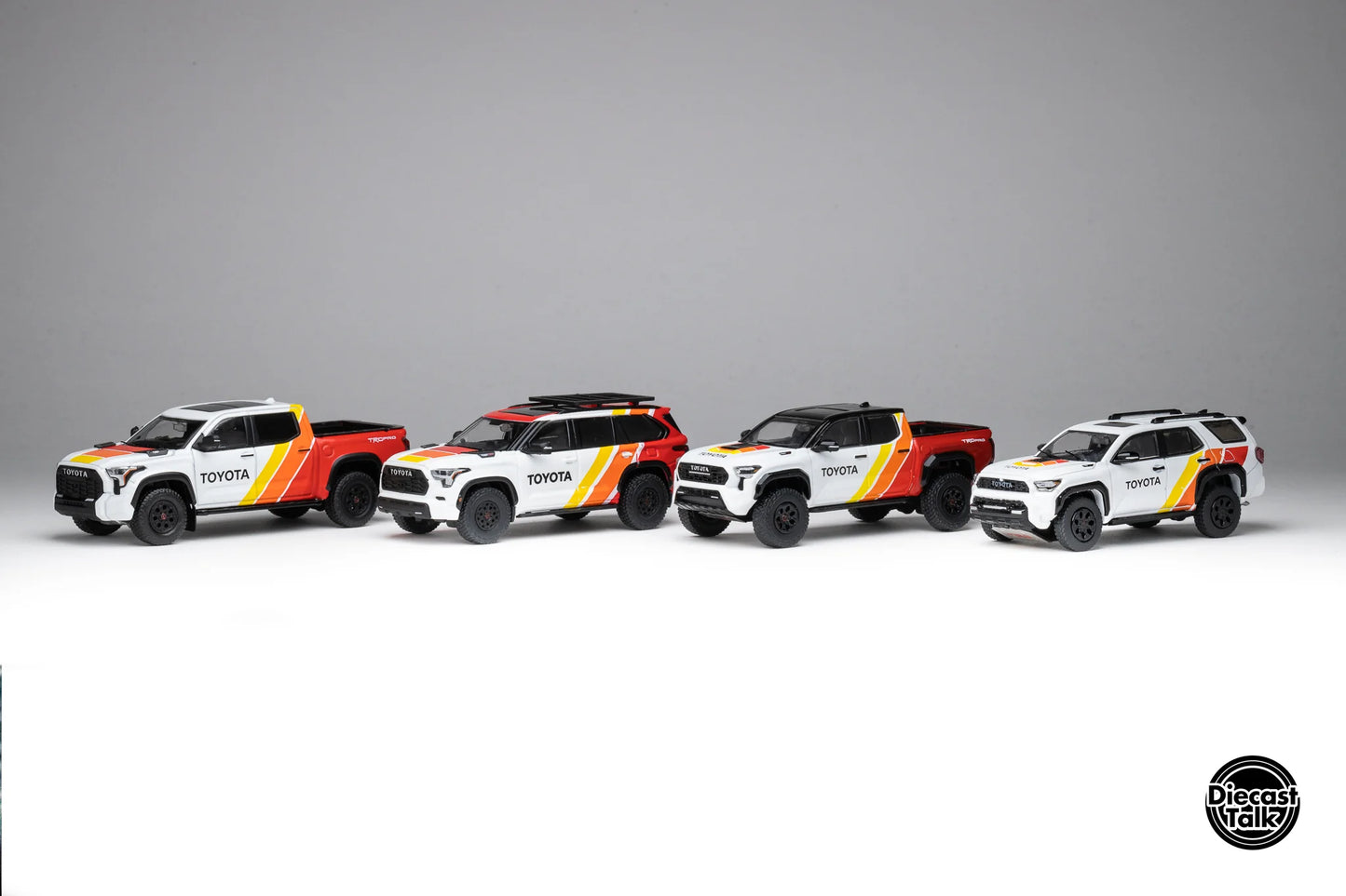 GCD X DiecastTalk 1:64 Toyota TRD PRO 4-Truck Set