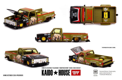 Kaido House 1:64 Chevrolet Silverado "Sumatran Rhino" KAIDO X Mizu Diecast - Regular & Chase PAIR