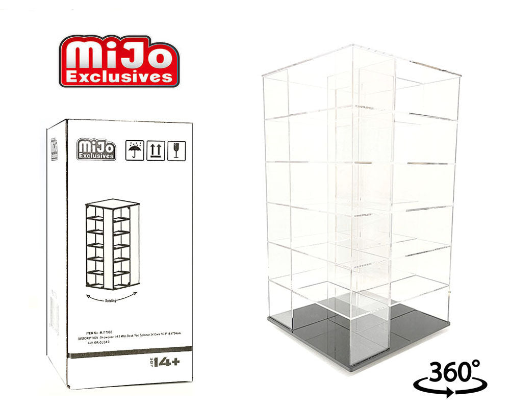 Showcase 1:64 Acrylic 24-Car Display Desk Top Spinner – MiJo Exclusive