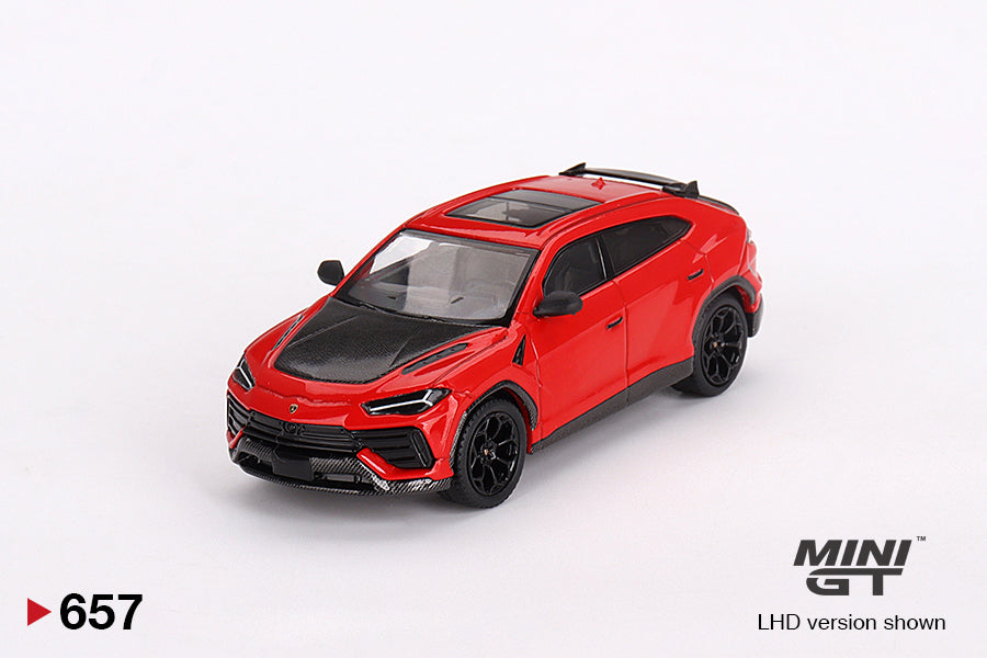 MiniGT 1:64 Lamborghini Urus Performante – Rosso Mars – MiJo Exclusive #657