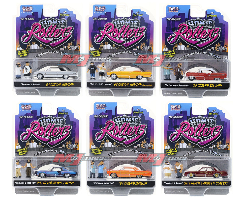Greenlight x DGA 1:64 Homie Rollerz - 2025 Series 1 Assortment * Set Of 6 *
