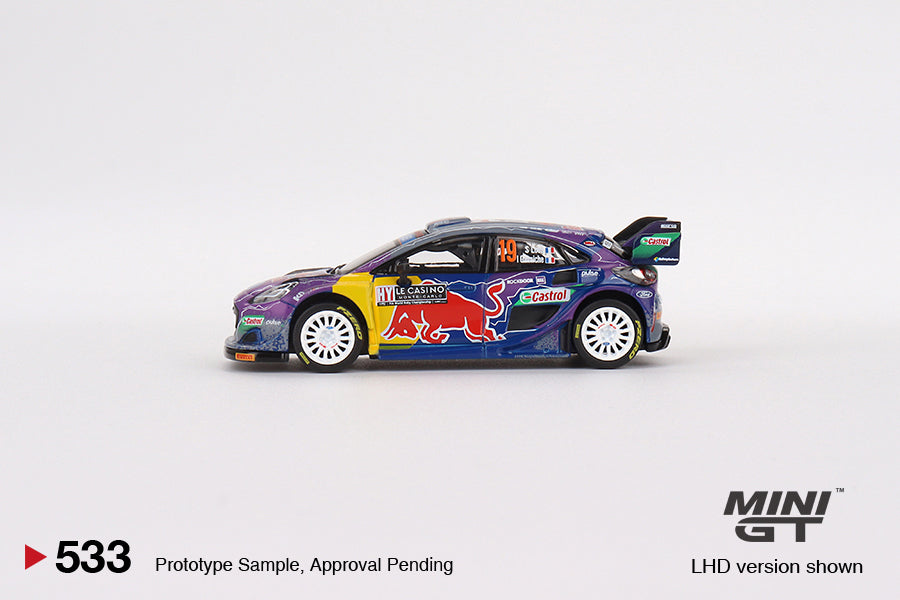 MiniGT 1:64 Ford Puma Rally1 #19 M-Sport Red Bull Ford WRT 2022 Rally MonteCarlo Winner LHD - MiJo Exclusive #533