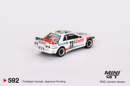 MiniGT 1:64 Nissan Skyline GT-R (R32) Gr. A #23 1990 Macau Guia Race Winner – MiJo Exclusive #592