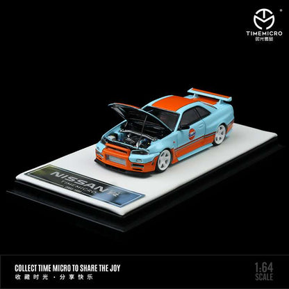 Time Micro 1:64 Nissan Skyline GT-R R34 Z-Tune - Gulf