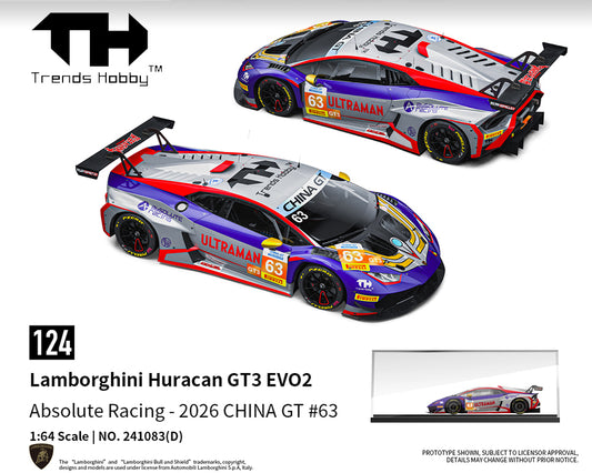 Trends Hobby 1:64 Lamborghini Huracan GT3 EVO2 Absolute Racing 2026
