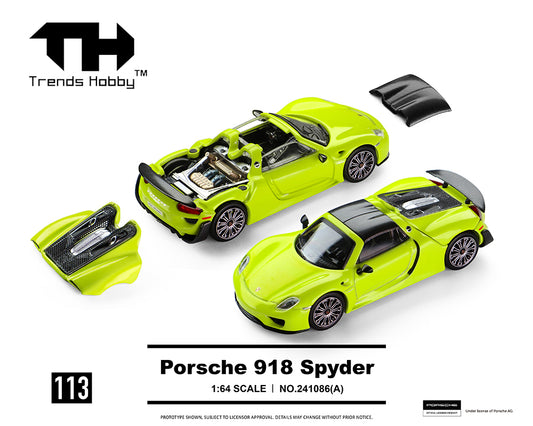 Trends Hobby 1:64 Porsche 918 Spyder – Acid Green