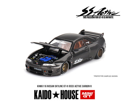 MiniGT X Kaido House 1:64 Nissan Skyline GT-R (R33) Active Carbon R