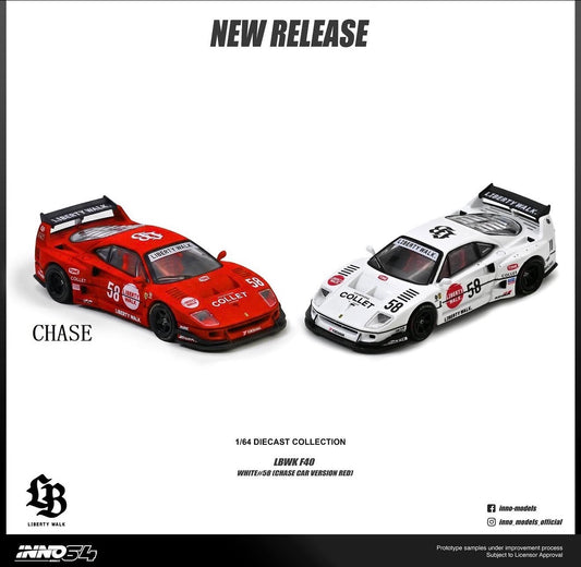 Inno64 1:64 LBWK F40 COLLET - **WHITE**