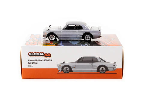 Tarmac Works 1:64 Nissan Skyline 2000GT-R (KPGC10) Silver - Japan Special Edition - GLOBAL64