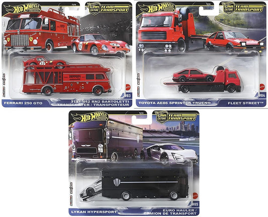 **LIMIT 1** Hot Wheels 1:64 2025 Team Transport - 957H Assortment *Set Of 3*