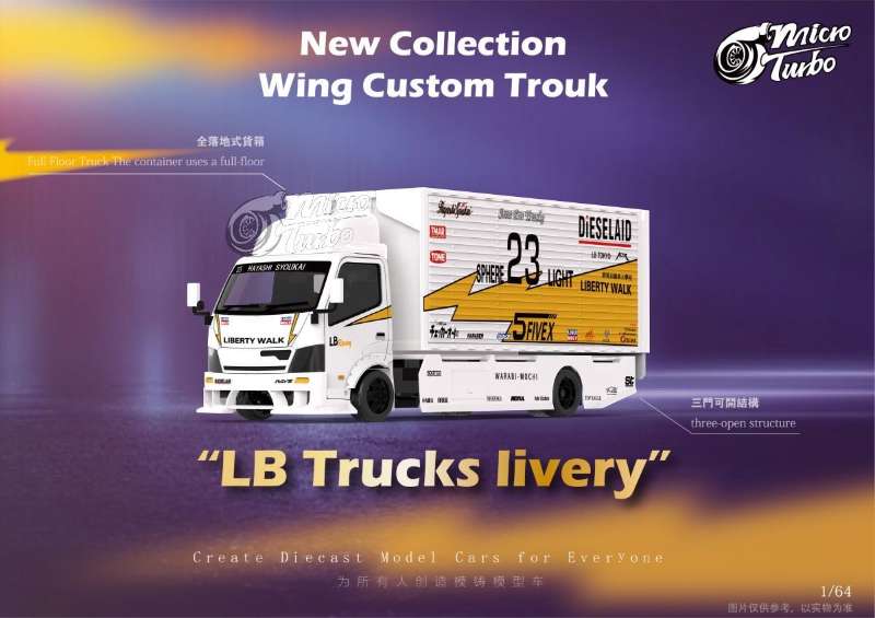 Micro Turbo 1:64 Hino LBWK Custom Transporter – Myguycollectibles