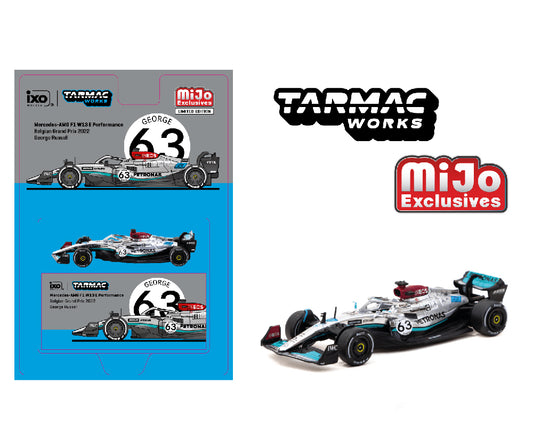 Tarmac Works 1:64 Mercedes-AMG F1 W13 E Performance Belgian Grand Prix 2022 George Russell – Silver