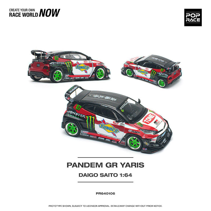 Pop Race 1:64 Pandem GR Yaris Daigo Saito