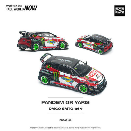 Pop Race 1:64 Pandem GR Yaris Daigo Saito