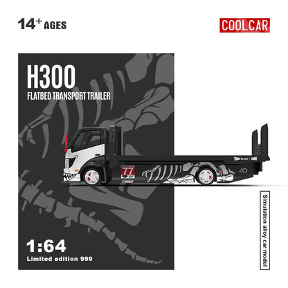 Cool Car 1:64 H300 Flatbed Transport - Bone Dragon