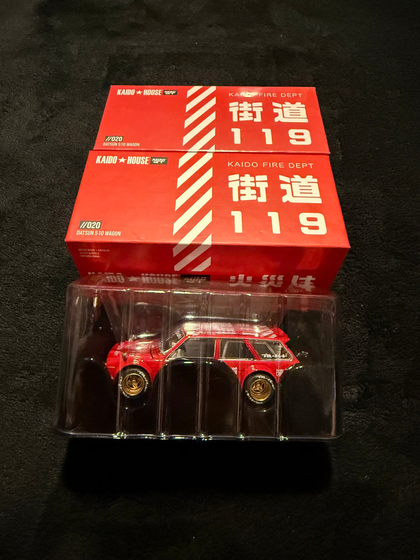 Kaido House 1:64 Datsun KAIDO 510 Wagon FIRE V1 - Regular & Chase PAIR