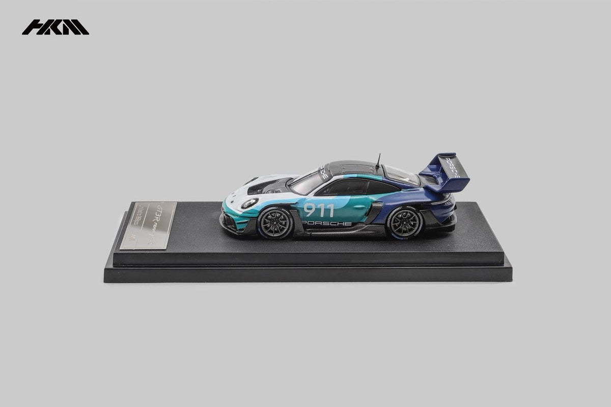 HKM 1:64 Porsche 992 GT3 R Rennsport - Blue/White